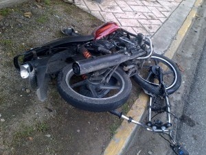 accidente con moto