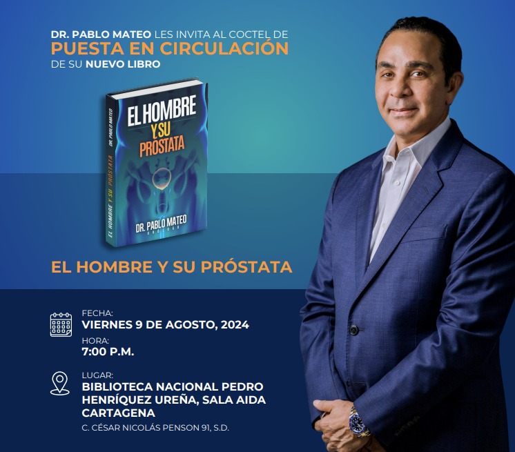 Doctor Pablo Mateo invita al lanzamiento del libro El Hombre y su Próstata