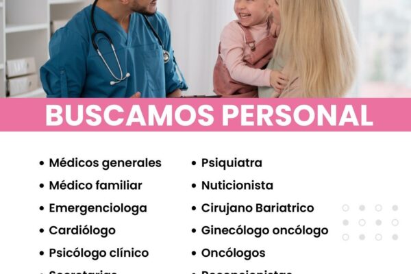 Oportunidad de empleo para profesionales de la salud