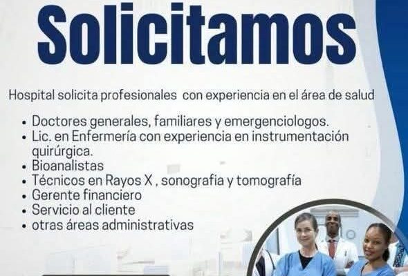 Colinas Hospital General solicita personal de salud